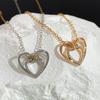New Two-color Love Necklace Female Personality Creative Unlimited Love 8 Clavicle Chain Heart-shaped Necklace.