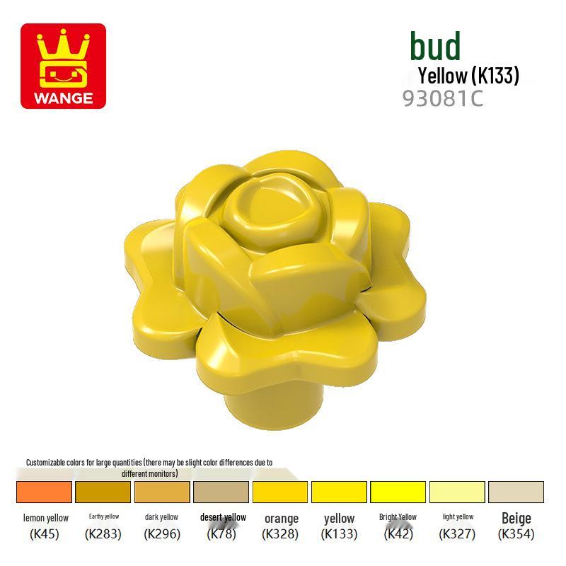 Wange Small Particle Compatible Building Blocks Set - Flower Assembly (4728/4727/15469w)
