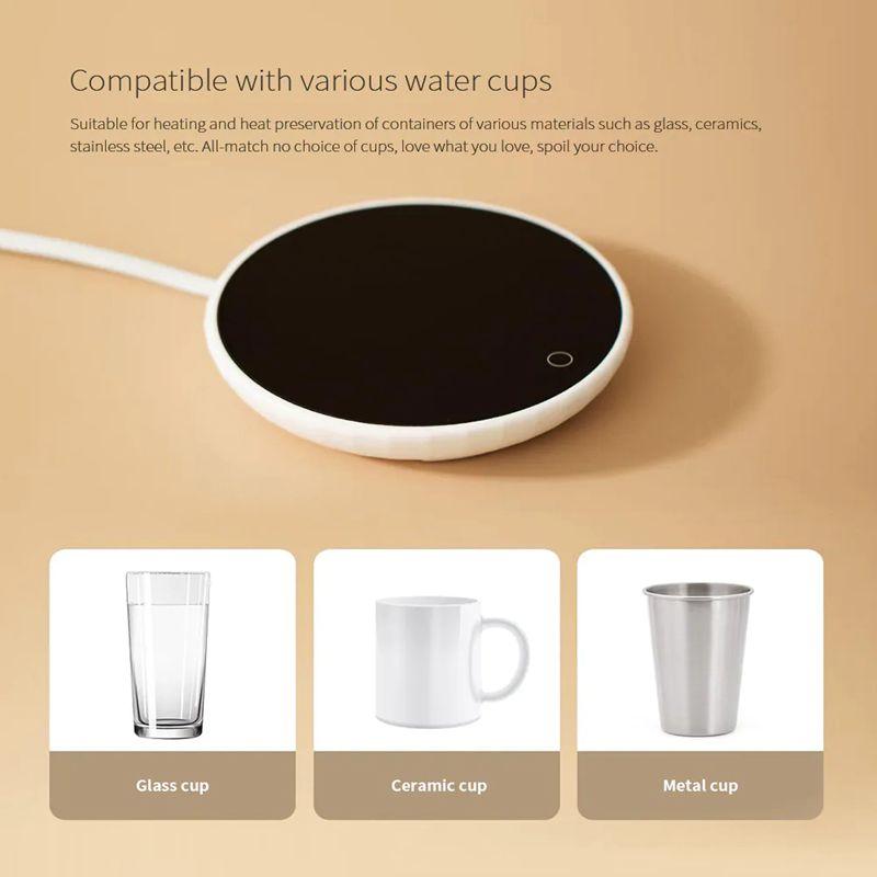 Xiaomi Lexiu Rosou Подставка с постоянной температурой, 55 градусов, постоянная температура, индукционный коврик для чашки с быстрым нагревом в условиях микрогравитации