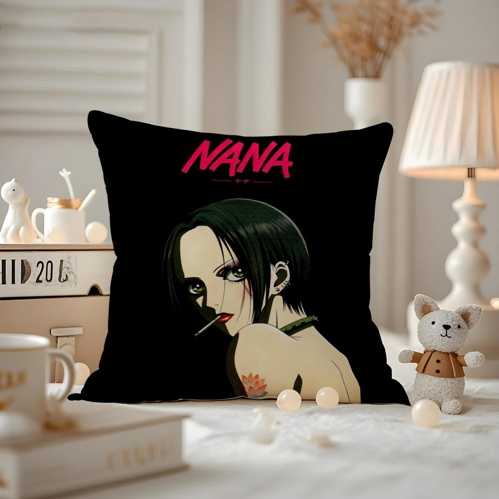 Anime Arrival NNana Cushion Cover Antidustmite Pillowcase Invisible zipper silky short plush Sofa cushion cover