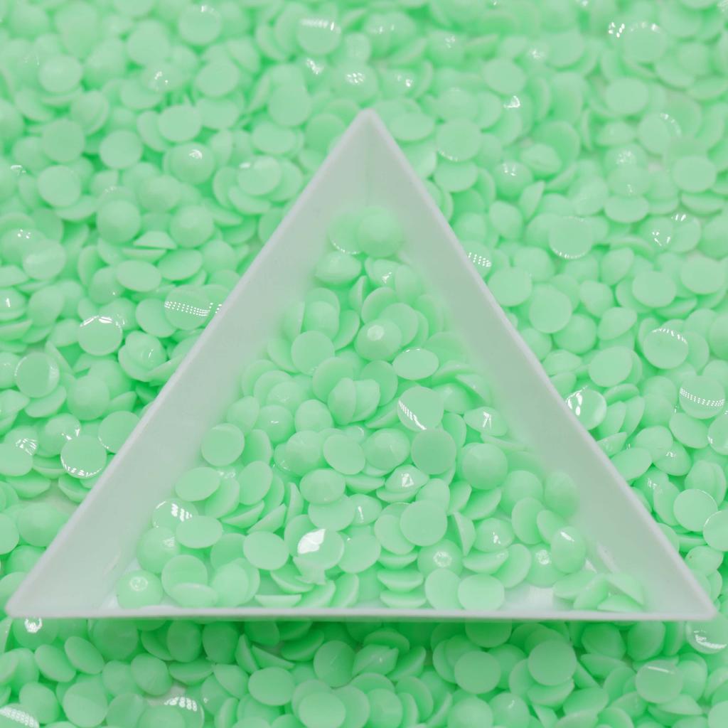 Xulin Bling Bling Macaron Mint Green Color Flatback Strass Stones Stickers Round Resin Jelly Rhinestone for DIY Decoration