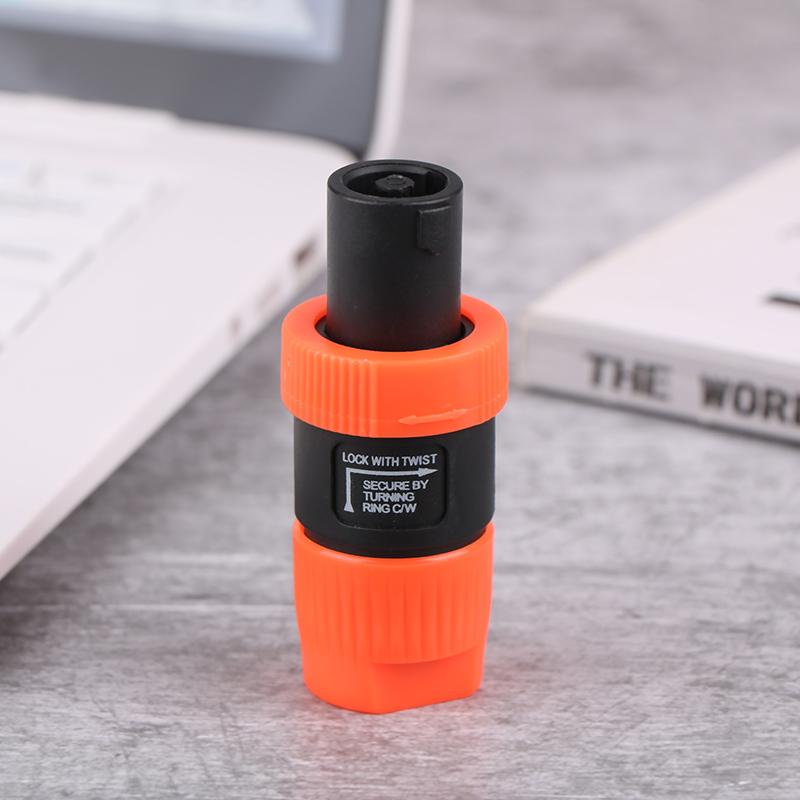 1Pcs Nl4Fc 4Pins Professional Speakon Male Plug Compatible Audio Speaker Audio Amplifier Cable Connector Professional Plug