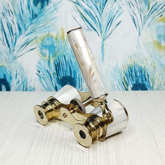 Латунные перламутровые очки La Dauphin, бинокулярная подзорная труба, телескоп, декор для дома и офиса