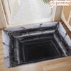 1pc Door Mat 3D Effect Optical Illusion Doormat Chews Open Plank Funny Door Mat Door Rug Rubber Carpet Perfect for Front Door