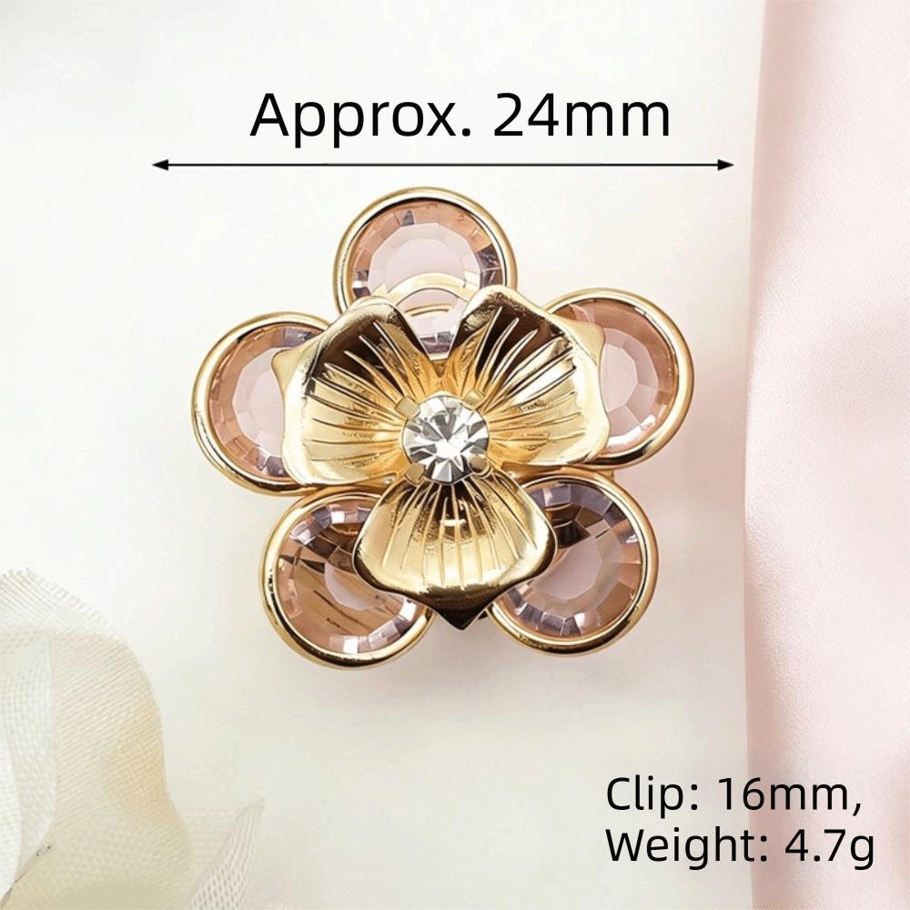 No Sew Floral Rhinestone Collar Buttons High-quality Decorative Shirt Buttons Diy Clothes