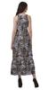 Moomaya Rayon Halter Neck Sleeveless Front Slit Holiday Dress Women Printed