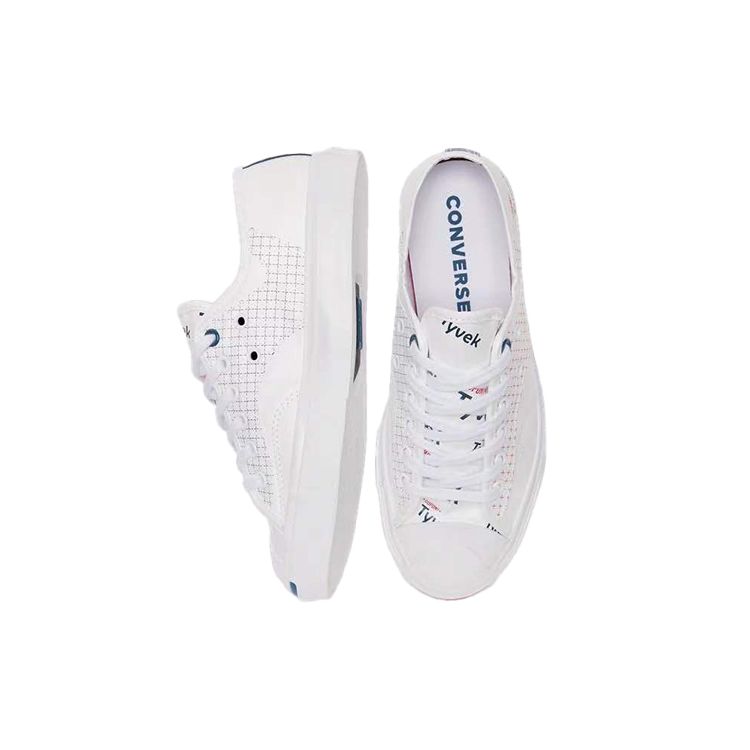 DuPont Tyvek X Converse Jack Purcell Rally White Princess Blue Unisex Sneakers Fiery-Red 170063C