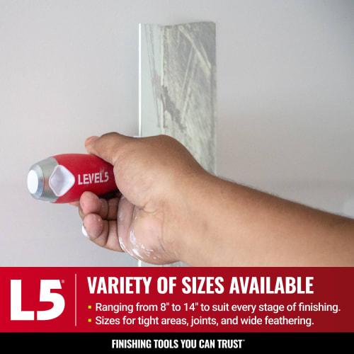 LEVEL5 20cm (8 Inch) Soft Grip Stainless Steel Taping Knife, Professional Grade, Metal, Hammer End, 5-134