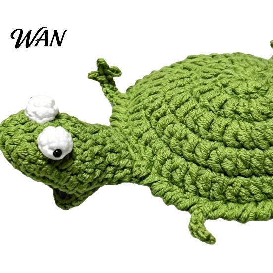 Drink Coaster DIY Crochet Lizard Kit, Handmade Knitting Animal Crafts, Kit Decorative Mug Coffee Cup Mat for Adults, Beginner Desk Accessory