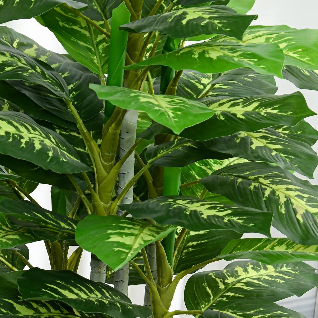 Artificial Plant, Plastic Plant, Cement Pot, Indoor and Outdoor, 120 cm, Green