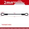 Thick Black Rubber-Coated Steel Wire Rope Connector with Aluminum Sleeve for Luminaire and Car Lock Lanyard