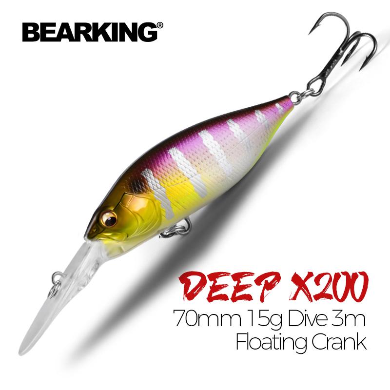 Bearking 70 мм 15 г погружение 3 м магнитная весовая система рыболовные приманки Minnow Crank Wobbler качественные рыболовные снасти крючки для рыбалки