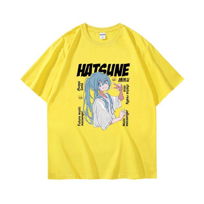 The Future of Junior Musicians Surrounding Hatsune Miku Printed Unisexs and Unisexs Loose Casual New Cotton Casual Tshirt