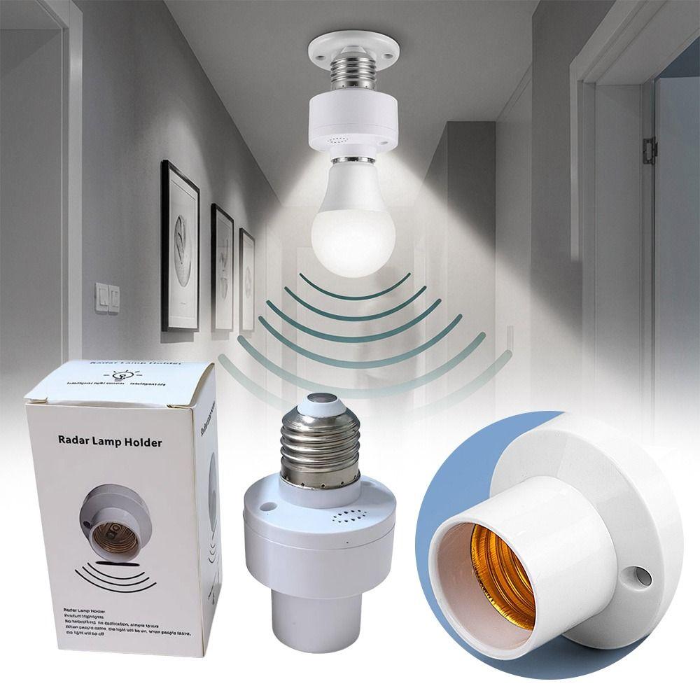 Automatic On Off Sensor Lamp Holder Screw in Lamp Socket Adapter Lighting Accessories