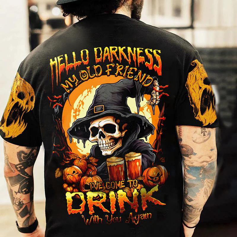 Vintage T-shirts For Men Shirts Short Sleeve Tops Skull Graphic Clothing O Neck Oversized Streetwear 5xl Summer Men's Shirt Tees