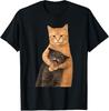 Sassy White Cat Meme Tshirt Funny Judgeunisextal Cat Face Graphic Tee Cute Cat Print Crew Neck Casual Shortsleeve For Cat Lovers