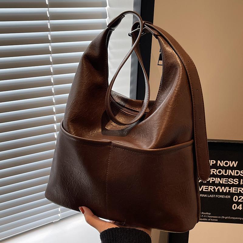 Сумка-ведро женская 2024 года, новая модная осенне-зимняя сумка высокого класса, универсальная в этом году, популярная женская сумка-мессенджер в стиле ретро