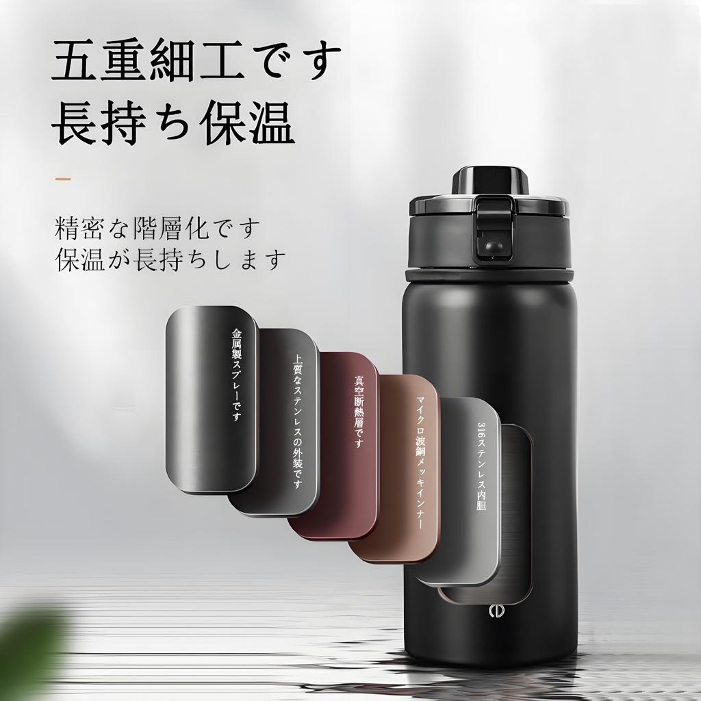 Rust-Resistant, High-Quality Stainless Steel MYEEDA 500ml Thermos Water Bottle, Stainless Steel Mug, Easy to Clean, Stylish, Sports, Lightweight,