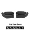 For Tesla Model Y 2023 Accessories Door Storage Organizer Box Soft TPE Modfied Door Side Inserts Case Bin Protector Flocking