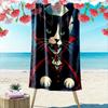 Mysterious vampire cat elegance Print beach towel, quick drying, suitable for travel, outdoor sports, jogging, the beach and swimming, gift