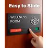 Conference Room Door Signs for Office, Meeting In Progress Door Sign, In Use Available Slider Indicator Tells Whether Room Vacant Or Occupied
