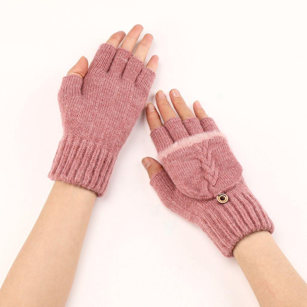 Half Finger Student Writing Gloves Hand Warmers Outdoor Mittens Fashion Business Gloves  Girl Boys