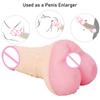 2 In 1 Realistic Pussy with Real Big Penis Enlarger Sleeve Vagina Anus Masturbation Sex Toys for Men Women Adult Erotic Supplies