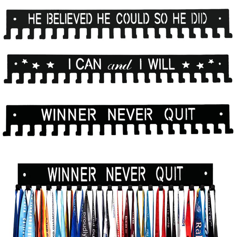 Medal Display Rack Metal Medal Hanger Holder Organizer Wall Mounted Large Capacity Award Holder For Race Soccer Sports Karate