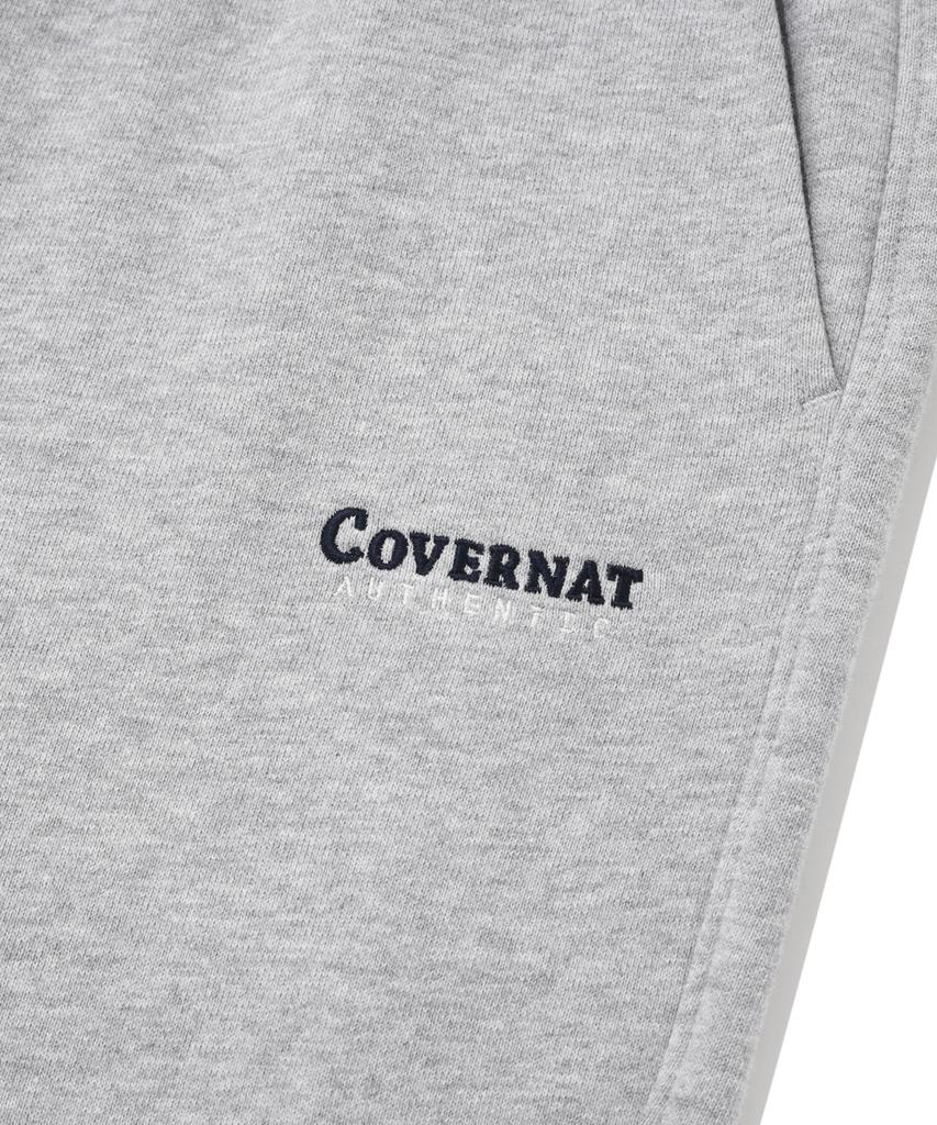 COVERNAT Authentic Logo Tapered Sweat Jogger Pants Melange Grey