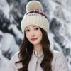 Winter Retro Jacquard Ethnic Wind Warm Velvet Thickened Cold-proof Knitted Hat Outdoor Riding Hat Ear Protection Hat
