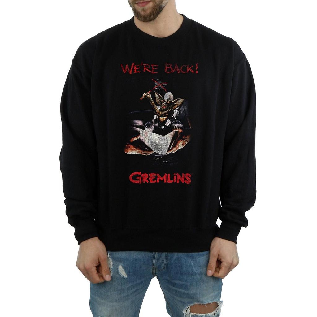 Gremlins Mens Spike Distressed Poster Sweatshirt
