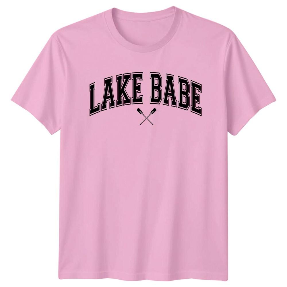 Lake Babe TShirt Retro Paddles Lake Life Nature Unisexs Unisexs Tee