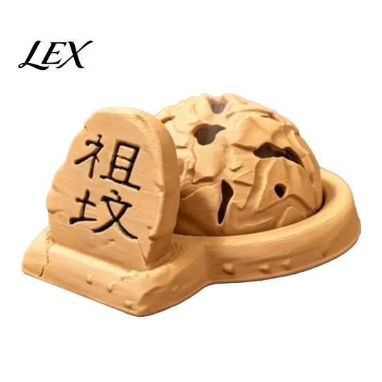 Creative Holiday Gift Tombstone Shaped Backflow Incense Burner, 3D Printed Cone Holder for Unique Birthday Gifts Meditation Yoga Stress Anxiety