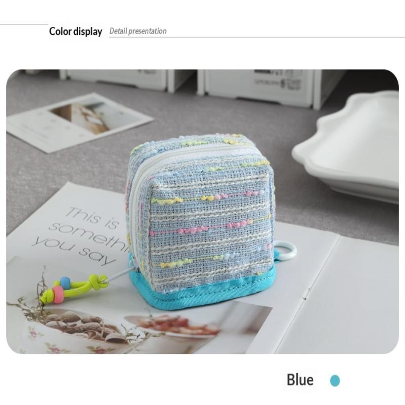 Mini Waterproof Earphone Case Cute Multifunctional Storage Pouch for Coins Keys Jewelry Home Travel