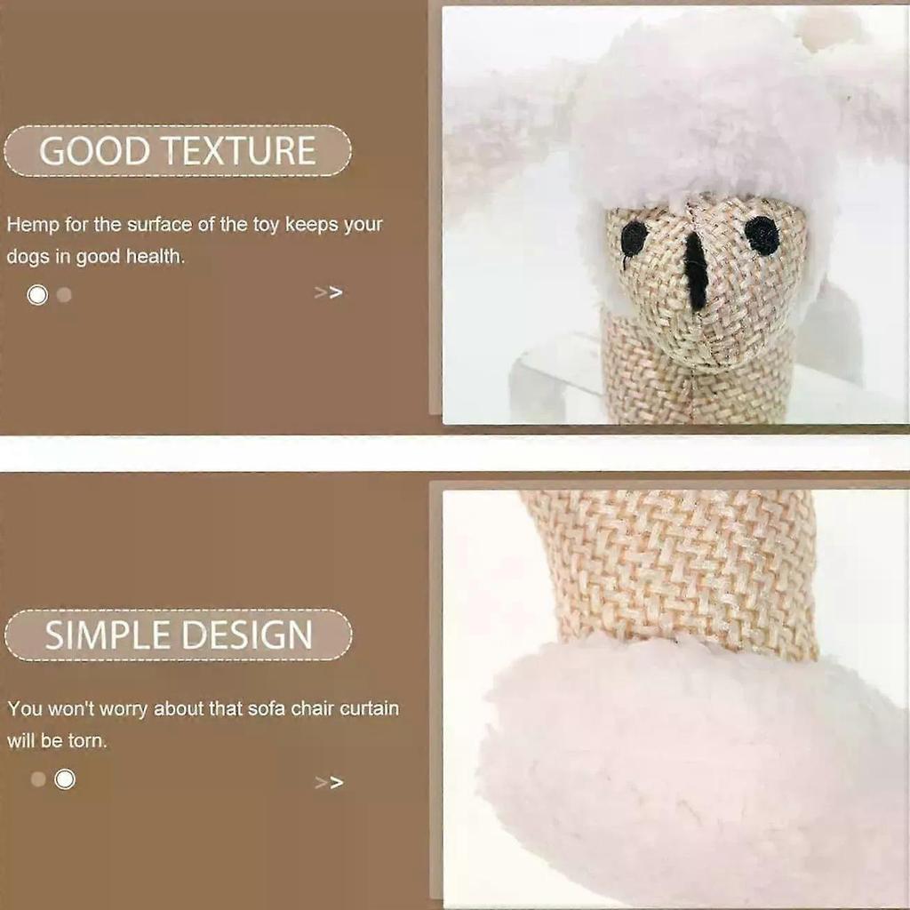 Linen Safari Companions, Squeaky Dog Chew Animals, Robust Indestructible Dog Stuffed Toy with Squeakers for Small Medium Dogs