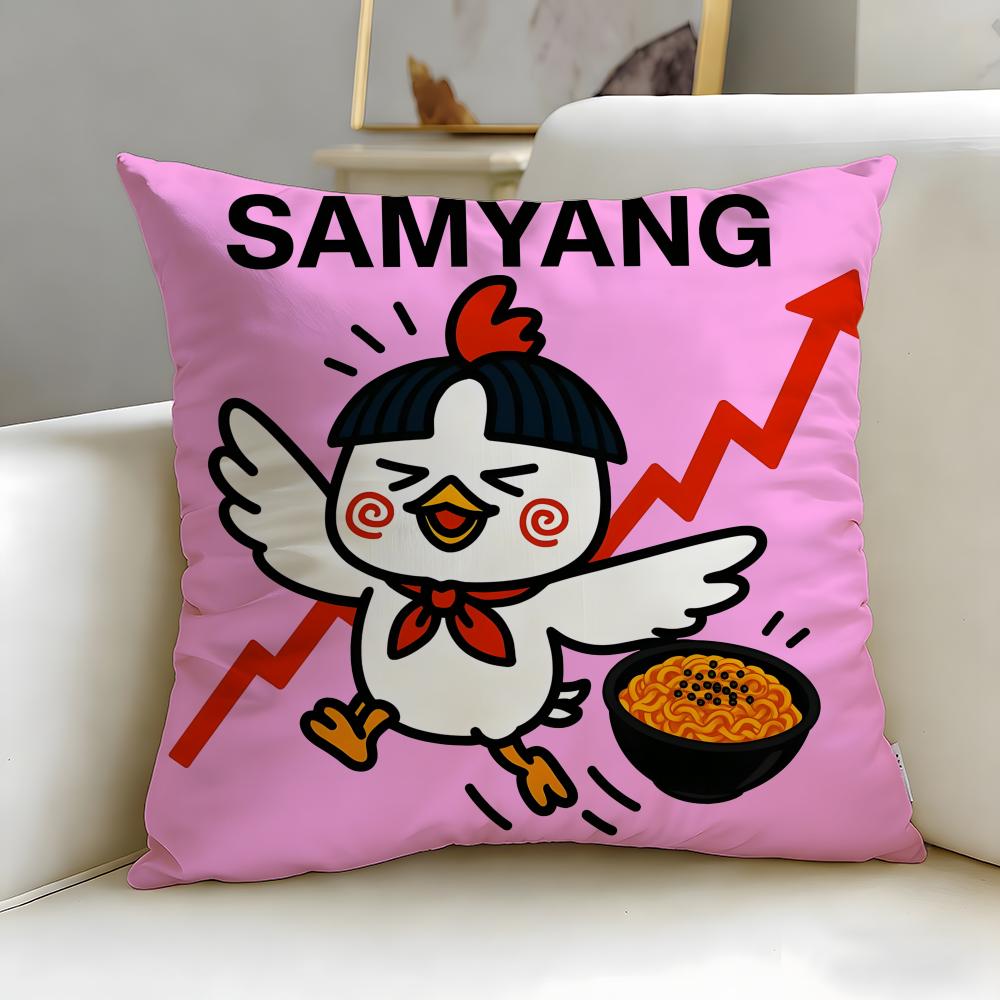 Популярная еда Самьянг Бульдак Рамен Наволочка Мягкая и Легко стирающаяся – Универсальная для Дивана, Кровати, Путешествий и Офиса