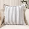 New Polycotton Striped Edge Pillowcase Geometric Striped Pillowcase Without Core Multiple Sizes