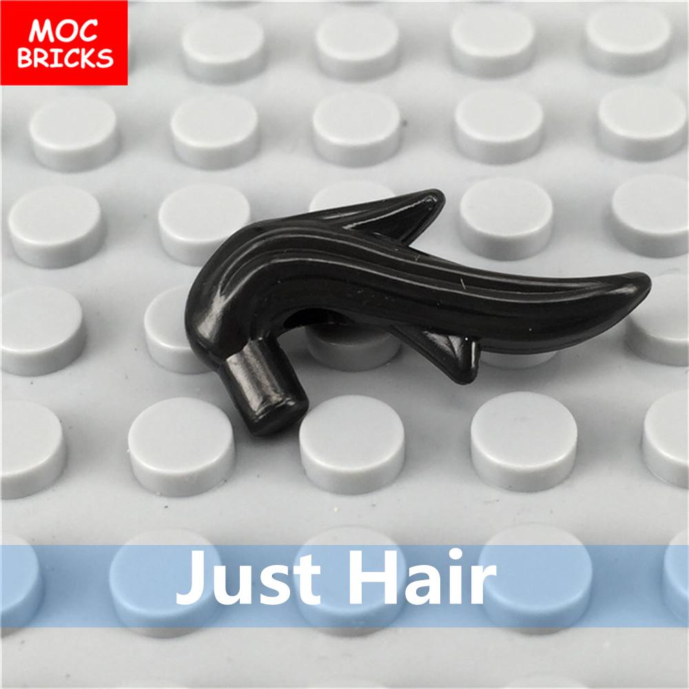 Нетоксичные 5 шт./лот Детали Moc Кирпичики Женские Волосы Собранные Частицы Строительные Блоки Аксессуары Детские Игрушки Пластиковые Куклы