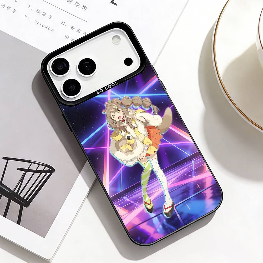 C-Cosmic Princess Kaguya Phone Case For iPhone17,16,15,14,13,12,Pro Max Black Colored Silver Plated Inside Cover