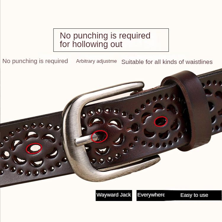 Больше. Кожаный ремень из натуральной кожи, повседневный универсальный полый ремень, женский тонкий декоративный простой модный ремень с пряжкой для брюк, чистый ремень