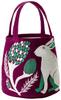Morita MiW Tote Flower In This Round Bag Features a Tightly Woven Fabric with a Refined Colored Made of [Emplet Veil] Bag, "Plain Rabbits" Purple.