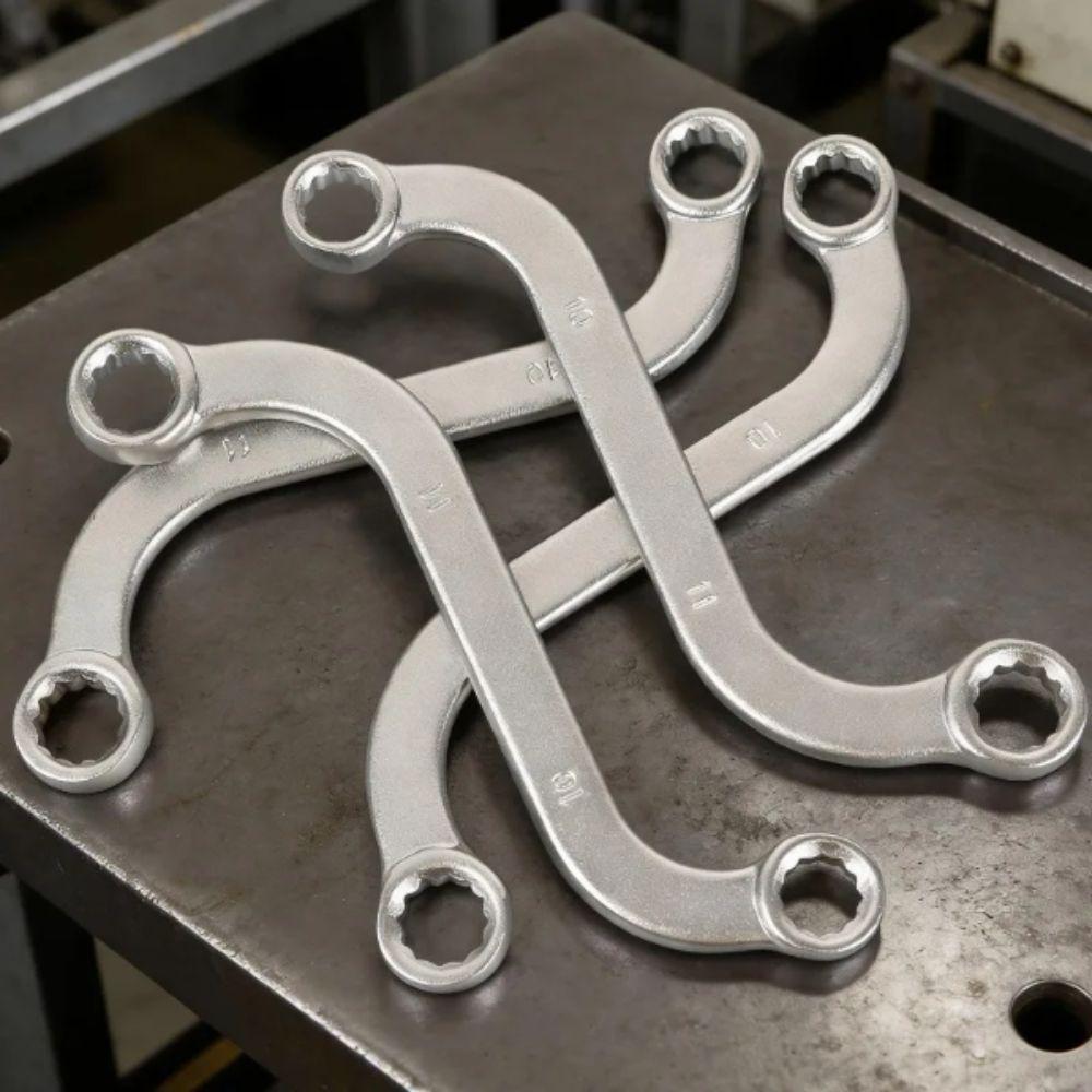 140-240MM Length S-Type Wrench 5Pcs Set Combination Ring Spanner Double Head Wrench Hand Tools