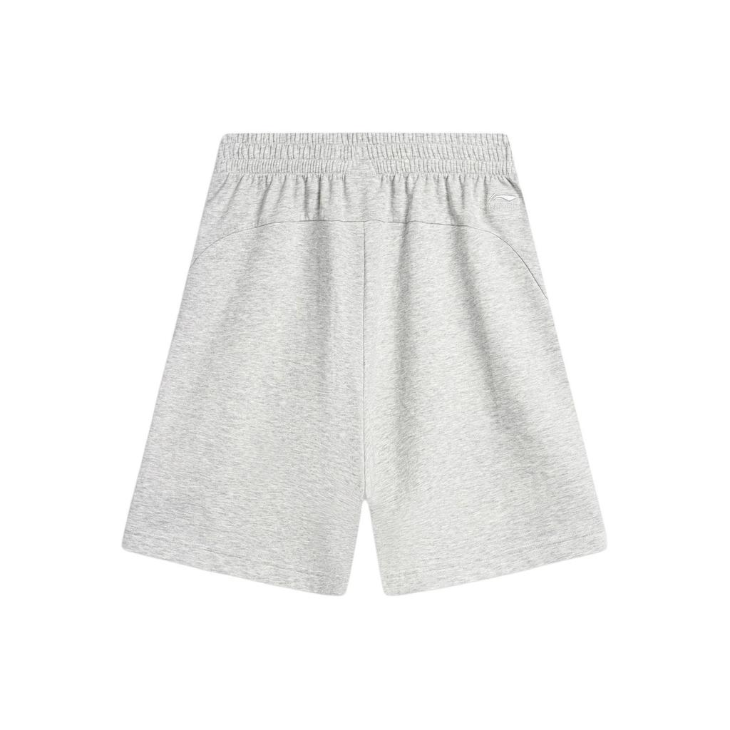 Li Ning Sports Lifestyle Series влагоотводящие свободные спортивные шорты мужские шорты светло-желтый с цветочным узором-серый AKSU229-2