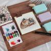 Purple Watercolor Paint Subpackage Palette Pigment Box High-quality Travel Plastic Painting Box