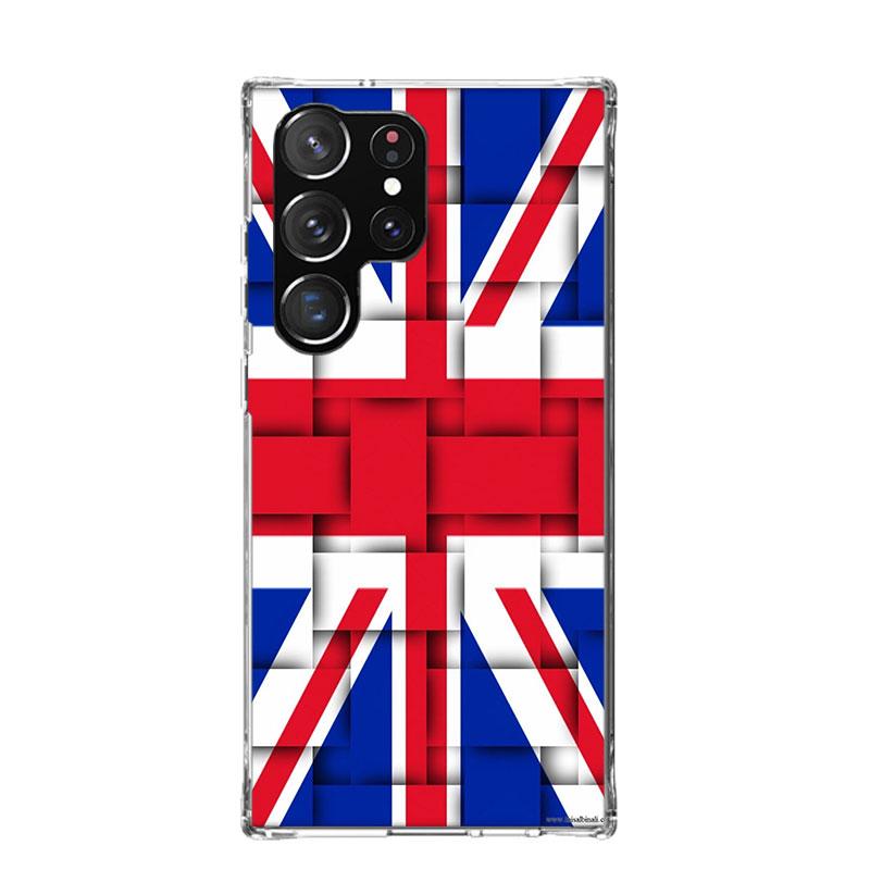 Union Jack England UK Flag Case Phone Cover for Samsung Galaxy S24 S25 Ultra S23 Plus S22 + S21 S20 FE S10 S25 Edge Trend Fundas