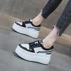 Single Shoes Women's 2025 Popular Little White Shoes Women's Platform Black and White Panda Shoes Versatile Leisure Sports Dad Shoes Ins Tide