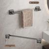 Gureide No-Drill Gunmetal Grey Double Towel Rack