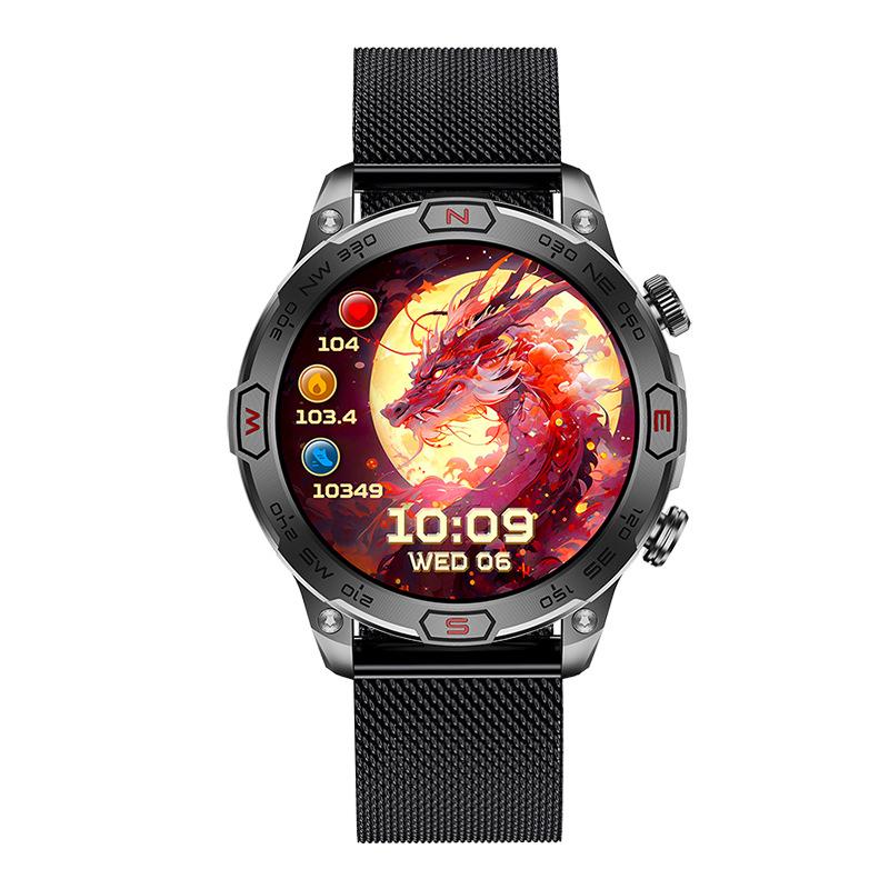 SCIONE Умные часы с пульсометром Bluetooth, голосовым помощником, компасом, фонариком, шагомером, спортивными часами на открытом воздухе