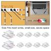10/50Pcs Clear Cable Management Clip Self Adhesive Multi-functional Wire Fixing Clip Sticky Cord Holder Outdoor Christmas Fairy Light Organizer Clip