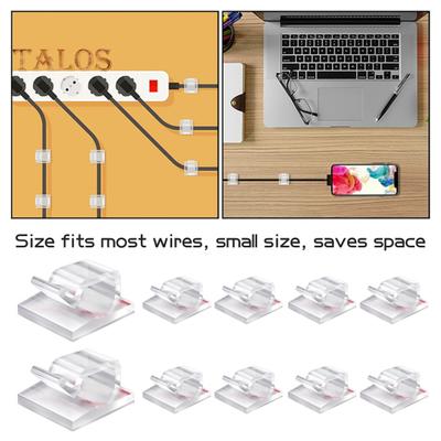 10/50 шт. прозрачный зажим для укладки кабеля, самоклеящийся многофункциональный зажим для фиксации провода, липкий держатель шнура, уличный рождественский гирлянда, зажим-органайзер